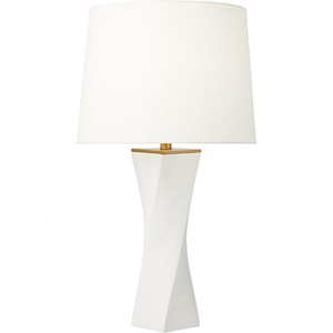 Generation Lighting-Lagos-9W 1 LED Table Lamp In Midcentury Style-46 Inch Tall and 16 Inch Wide