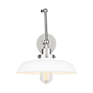 Generation Lighting-Wellfleet-1 Light Double Arm Wide Task Wall Sconce In Contemporary and Modern Style- 3.38 Inch Tall and 7.25 Inch Wide - 1090858