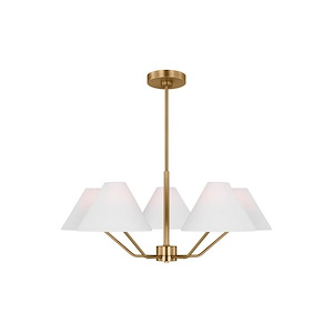 Burke - 5 Light Chandelier-12 Inches Tall and 30 Inches Wide
