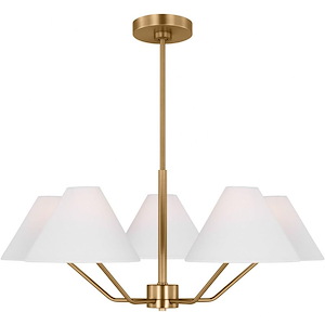 Burke - 5 Light Chandelier-12 Inches Tall and 30 Inches Wide