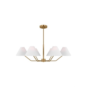 Burke - 6 Light Chandelier-12 Inches Tall and 38 Inches Wide