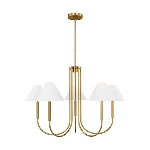 Porteau - 6 Light Chandelier-24.5 Inches Tall and 38 Inches Wide