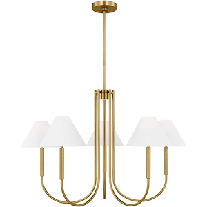 Porteau - 6 Light Chandelier-24.5 Inches Tall and 38 Inches Wide