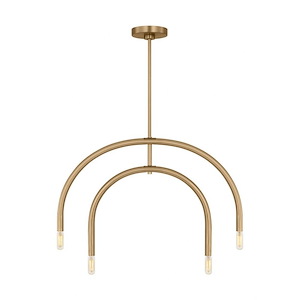 Hadden - 4 Light Chandelier In Modern Style-14.5 Inches Tall and 22 Inches Wide