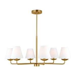 Albion - 6 Light Large Chandelier-15.25 Inches Tall and 34 Inches Wide