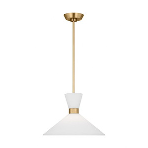 Belcarra - 1 Light Medium Pendant In Modern Style-10.13 Inches Tall and 15 Inches Wide