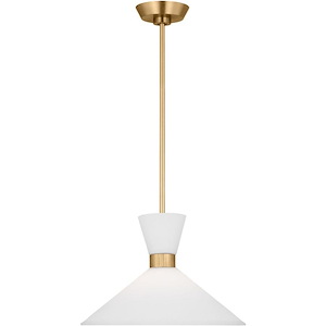 Belcarra - 1 Light Medium Pendant In Modern Style-10.13 Inches Tall and 15 Inches Wide