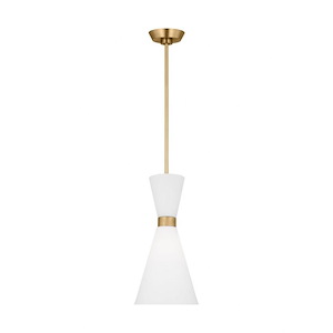 Belcarra - 1 Light Small Pendant In Modern Style-16.38 Inches Tall and 8 Inches Wide
