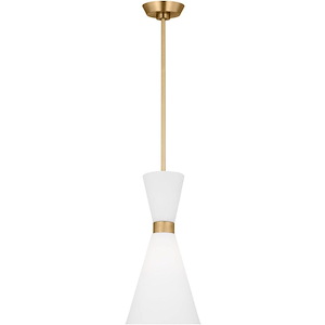 Belcarra - 1 Light Small Pendant In Modern Style-16.38 Inches Tall and 8 Inches Wide