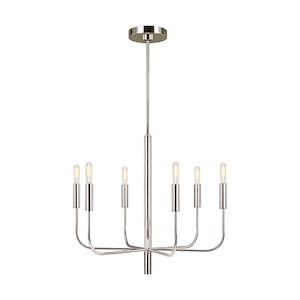 Generation Lighting-Brianna-6 Light Small Chandelier-24 Inch Wide by 21.38 Inch Tall