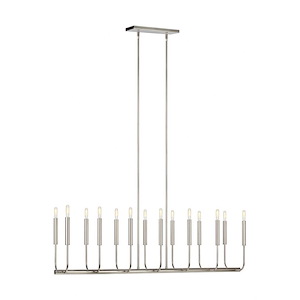 Generation Lighting-Brianna-14 Light Linear Chandelier-9.75 Inch Wide by 12.5 Inch Tall