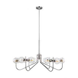 Generation Lighting-Verne-12 Light Chandelier in Relaxed Mid-Century Style-40 Inch Wide by 23.25 Inch Tall - 937105