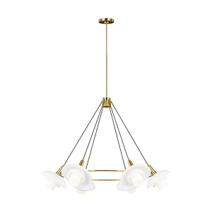Generation Lighting-Rossie-6 Light Large Chandelier In Mid-Century Style-40 Inch Wide By 28.88 Inch Tall - 1227016