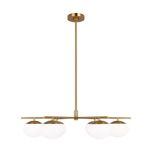 Generation Lighting-Lune-6 Light Large Chandelier In Modern Style-8.25 Inch Tall and 33.63 Inch Wide