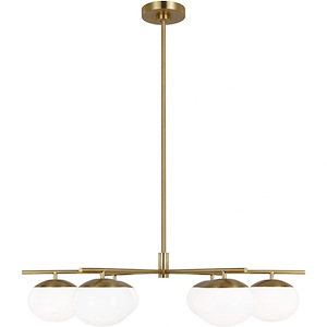 Generation Lighting-Lune-6 Light Large Chandelier In Modern Style-8.25 Inch Tall and 33.63 Inch Wide