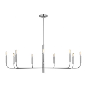 Brianna - 9 Light Wide Chandelier-18 Inches Tall and 48 Inches Wide