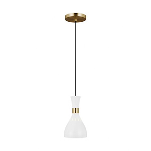 Generation Lighting-Ellen Collection-Joan-One Light Mini Pendant-6.25 Inch Wide by 11.25 Inch Tall