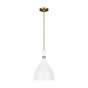 Generation Lighting-Ellen Collection-Joan-One Light Large Pendant-12 Inch Wide by 16.63 Inch Tall