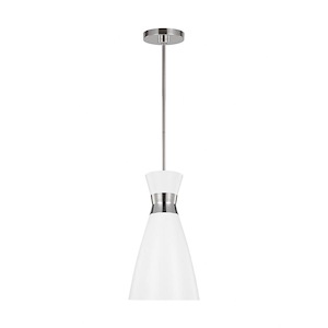 Generation Lighting-Heath-1 Light Pendant in Relaxed Mid-Century Style-8.13 Inch Wide by 14.63 Inch Tall - 936898