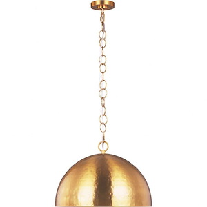 Generation Lighting-Whare-1 Light Large Pendant in Relaxed Mid-Century Style-24 Inch Wide by 16.25 Inch Tall - 937110