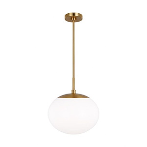 Generation Lighting-Lune-1 Light Pendant In Modern Style-12.63 Inch Tall and 12.38 Inch Wide