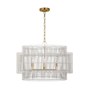 Elio - 4 Light Large Hanging Shade Chandelier-20.75 Inches Tall and 30 Inches Wide