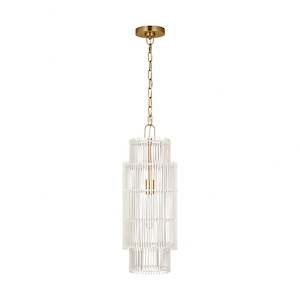 Elio - 1 Light Small Hanging Shade Chandelier-26.88 Inches Tall and 10 Inches Wide