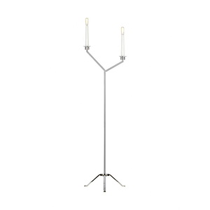 Generation Lighting-Hopton-7W 2 Led Floor Lamp In Relaxed Mid-Century Style-14.5 Inch Wide By 55.88 Inch Tall