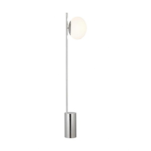 Generation Lighting-Lune-9.5W 1 LED Floor Lamp in Relaxed Mid-Century Style-12 Inch Wide by 66 Inch Tall