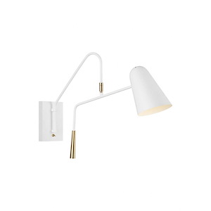 Generation Lighting-Ellen Collection-Simon-One Light Wall Sconce-5.38 Inch Wide by 17.25 Inch Tall