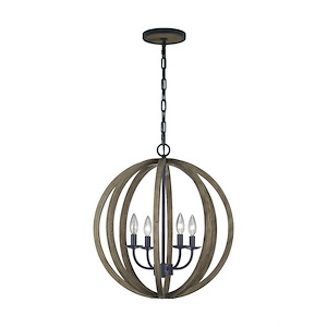 Generation Lighting-Sean Lavin-Pendant 4 Light In Transitional Style-20.5 Inch Wide By 23.13 Inch Tall - 1226755