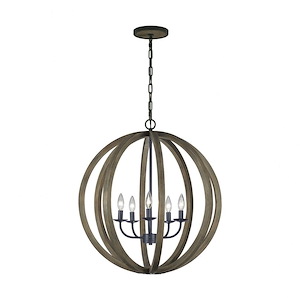Generation Lighting-Sean Lavin-Pendant 5 Light In Transitional Style-26 Inch Wide By 28.63 Inch Tall - 1227194