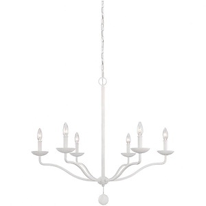 Feiss Lighting-Annie-Chandelier 6 Light Steel in Traditional Style-32.5 Inch Wide by 30 Inch High