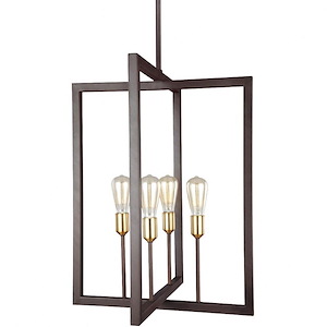 Feiss Lighting-Finnegan Chandelier 4 Light Steel