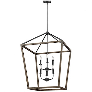 Generation Lighting-Sean Lavin Chandelier 6 Light Steel