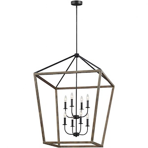 Generation Lighting-Sean Lavin-Chandelier 8 Light Steel In Traditional Style-26 Inch Wide By 43 Inch Tall