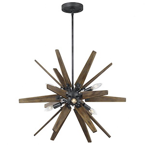 Feiss Lighting-Thorne-Chandelier 6 Light Steel in Contemporary Style-26 Inch Wide by 18.75 Inch High