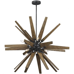 Feiss Lighting-Thorne-Chandelier 8 Light Steel in Contemporary Style-36.75 Inch Wide by 26.25 Inch High