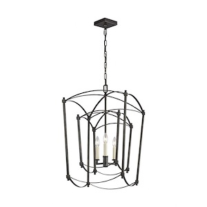 Generation Lighting-Sean Lavin-Chandelier 3 Light Steel in Period Inspired Style-17 Inch Wide by 27.5 Inch Tall - 1001964