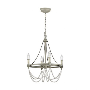 Generation Lighting-Sean Lavin-Chandelier 4 Light Steel In Traditional Style-18 Inch Wide By 23.88 Inch Tall - 1226759