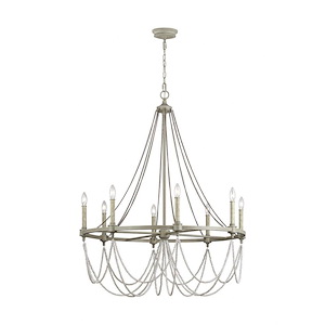 Generation Lighting-Sean Lavin-Chandelier 8 Light Steel In Traditional Style-36 Inch Wide By 44.75 Inch Tall