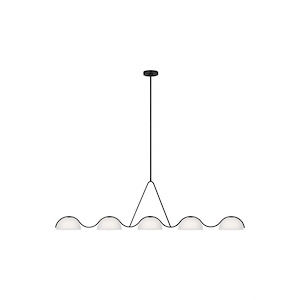 Nido - 5 Light Extra Large Linear Chandelier In Modern Style-16 Inches Tall and 60 Inches Wide