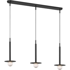 Nodes - 3 Light Linear Chandelier-20 Inch Tall and 48.5 Inch Wide - 1378314