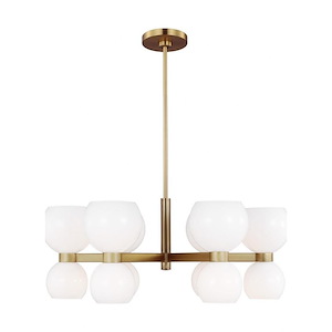 Generation Lighting-Londyn-12 Light Small Chandelier In Midcentury Style-9.25 Inch Tall and 28 Inch Wide - 1090817