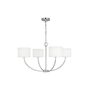 Generation Lighting-Sawyer-4 Light Small Chandelier In Transitional Style-28.13 Inch Tall and 31.75 Inch Wide - 1090842