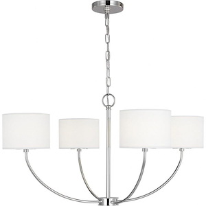 Generation Lighting-Sawyer-4 Light Small Chandelier In Transitional Style-28.13 Inch Tall and 31.75 Inch Wide