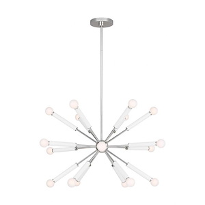 Generation Lighting-Monroe-18 Light Full Chandelier In Contemporary and Modern Style-16.5 Inch Tall and 32.38 Inch Wide