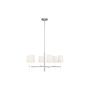Generation Lighting-Monroe-6 Light Medium Chandelier In Contemporary and Modern Style-10 Inch Tall and 32 Inch Wide