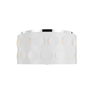 Generation Lighting-Dottie-3 Light Medium Flush Mount In Midcentury Style-62 Inch Tall and 17.88 Inch Wide