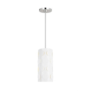 Generation Lighting-Dottie-1 Light Small Pendant In Midcentury Style-12 Inch Tall and 7.13 Inch Wide